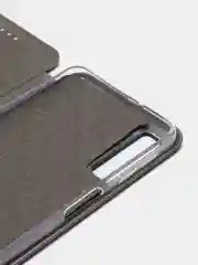 Серебряный чехол-книжка на Samsung Galaxy A7 2018 (A750), Самсунг Галакси А7 2018 (А750)