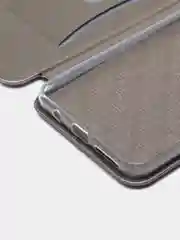 Серебряный чехол-книжка на Samsung Galaxy A7 2018 (A750), Самсунг Галакси А7 2018 (А750)
