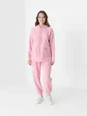 Розовый костюм женский, спортивный, вельветовый