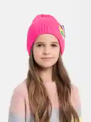 Фуксия шапка детская, на флисе