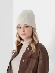 Белый шапка женская с подкладом Орхидея,