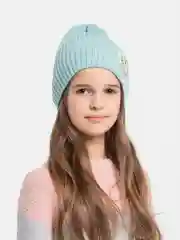 Бирюзовый шапка детская, на флисе