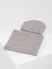 Светло-коричневый шапка со снудом/ Шапка зимняя/ Комплект зимний/ Шапка женская