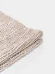 Бежевый меланж шапка со снудом/ Шапка зимняя/ Комплект зимний/ Шапка женская