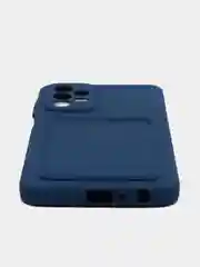 Синий чехол для Samsung Galaxy A23, Самсунг Галакси А23 силиконовый, с карманом для карты