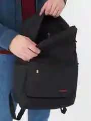 Черный рюкзак мужской, водоотталкивающий, с USB, с отсеком для ноутбука