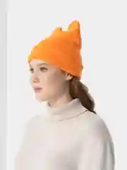 Оранжевый шапка вязаная, двойная, унисекс
