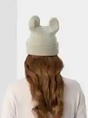 Оливковый шапка вязаная, двойная, унисекс