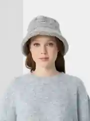 Серый женская теплая панама шляпа из искусственного меха