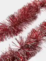 Багровый украшения на новый год / Плакат, звезда, бусы, мишура