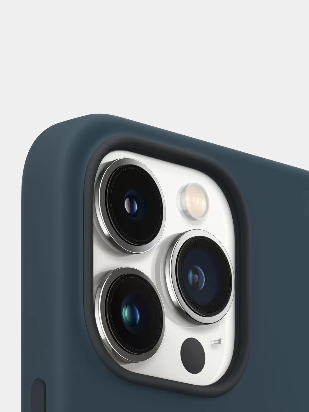 Темно-синий чехол для Apple iPhone 13 Pro, Silicone Case MagSafe