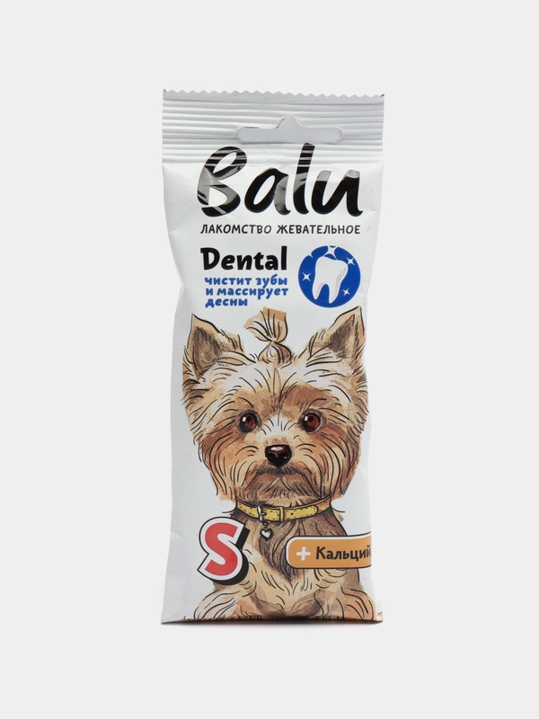 Лакомство жевательное Balu Dental, для щенков и мелких пород собак, S, 2 штуки