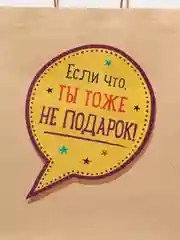 Багровый пакет подарочный, с надписью, 26 х 32 х 12 см, 4 вида