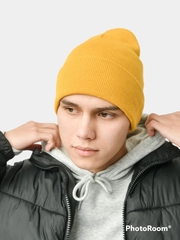 Шапка  мужская / унисекс / бини / шапка зимняя / вязанная