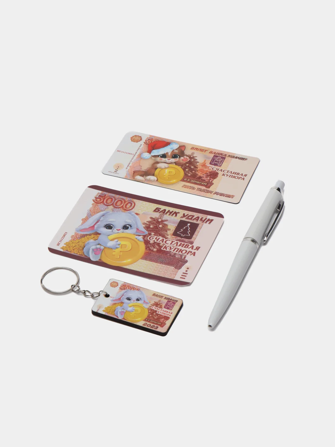 Кораллово-розовый набор подарочный "Зайчик" 4 предмета