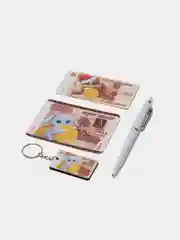 Кораллово-розовый набор подарочный "Зайчик" 4 предмета