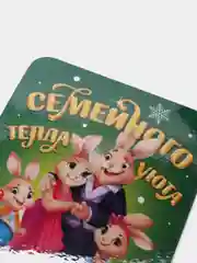 Зеленый магнит на холодильник "Любимой маме", "Любовь"