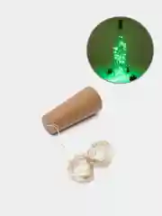 Зеленый светодиодная гирлянда пробка для бутылки 1 и 2 метра, 10 и 20 LED, новогодний декор