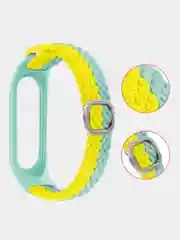 Серый ремешок нейлоновый для Xiaomi mi band 3, 4, 5, 6, плетёный