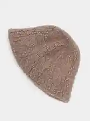 Коричневый женская панама шерстяная, утепленная, осень-зима