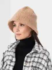 Хаки женская панама шерстяная, утепленная, осень-зима