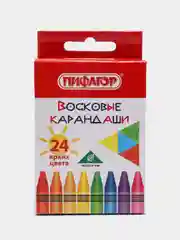 Восковые карандаши, мелки, набор 12-24 цветов