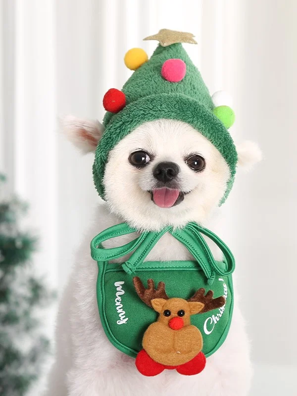 Новогодний костюм для кошек и собак, новогодняя одежда, 2 цвета