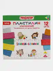 Пластилин классический, 6, 10, 12, 18 цветов со стеком