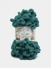 Пудровый пряжа Alize puffy петельки