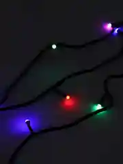 Фуксия уличная гирлянда-нить, LED, на черном проводе, 40 м