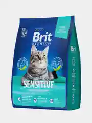 Корм сухой для кошек Brit Premium, при чувствительном пищеварении, ягненок и индейка, 400г