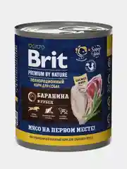 Корм влажный Brit Premium, для взрослых собак всех пород, с бараниной с рубцом, 850 г