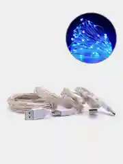 Синий гирлянда медная светодиодная LED, USB питание