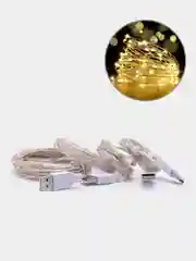 Желтый гирлянда медная светодиодная LED, USB питание
