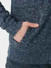 Синий свитер утеплённый, мужской