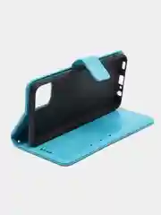 Голубой чехол-книжка для Samsung Galaxy A03, кожаный PU
