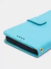 Голубой чехол-книжка для Samsung Galaxy A03, кожаный PU