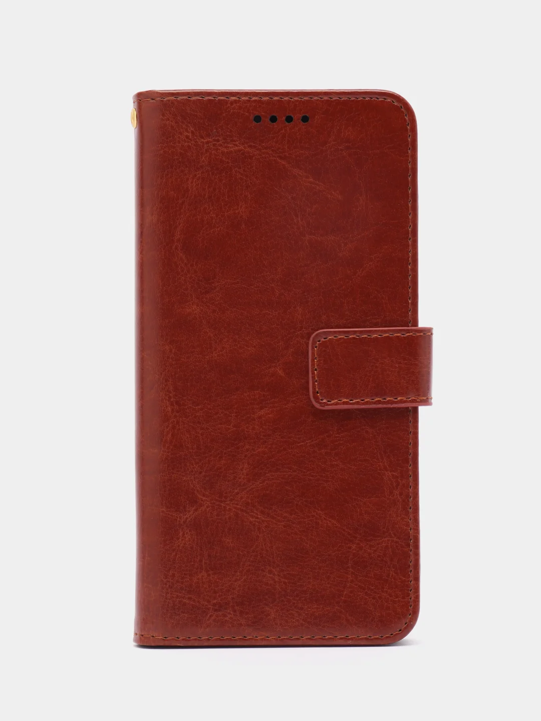 Коричневый кожаный PU чехол-книжка Xiaomi Redmi Note 11 / Redmi Note 11S