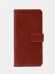 Коричневый кожаный PU чехол-книжка Xiaomi Redmi Note 11 / Redmi Note 11S