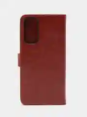 Коричневый кожаный PU чехол-книжка Xiaomi Redmi Note 11 / Redmi Note 11S