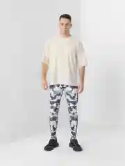 Белый тайтсы мужские спортивные, компрессионные, 3 цвета