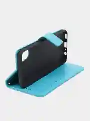 Голубой чехол-книжка для Samsung Galaxy A03 Core, кожаный PU