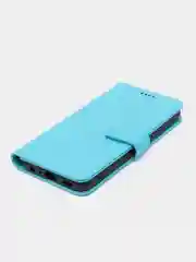 Голубой чехол-книжка для Samsung Galaxy A03 Core, кожаный PU