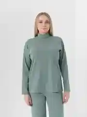 Мятный костюм женский, трикотажный