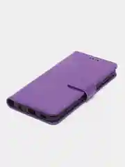 Фиолетовый чехол-книжка для Samsung Galaxy A03 Core, кожаный PU