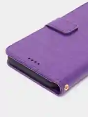 Фиолетовый чехол-книжка для Samsung Galaxy A03 Core, кожаный PU