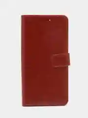 Коричневый чехол книжка для Samsung Galaxy A23, кожаный PU