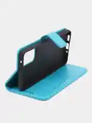 Голубой кожаный PU чехол-книжка для Samsung Galaxy A33 5G