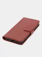 Коричневый чехол-книжка для Samsung Galaxy A03 Core, кожаный PU