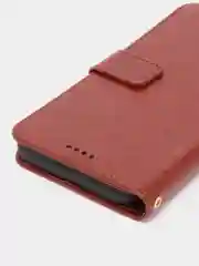 Коричневый чехол-книжка для Samsung Galaxy A03 Core, кожаный PU